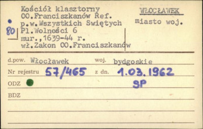 kościół franciszkanów ref. pw. Wszystkich Świętych, skan 1
