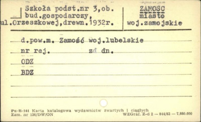 szkoła podstawowa nr 3, ob. budynek gospodarczy, skan 1