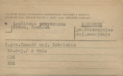 kapliczka przydrożna domkowa, skan 1