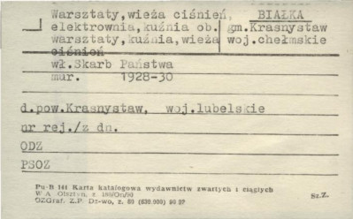 warsztaty, wieża ciśnień, elektrownia, kuźnia, ob. warsztaty, kuźnia, wieża ciśnień, skan 1