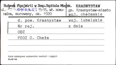 budynek ftyzjatrii w Zesp. Szpitala Miejsk., skan 1