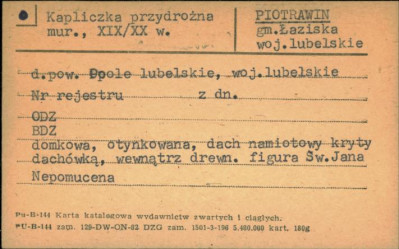 kapliczka przydrożna, skan 1