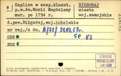 kaplica w zesp. klaszt. pw. św. Marii Magdaleny, skan 1