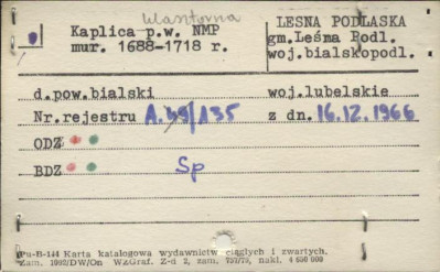 kaplica klasztorna pw. Najświętszej Maryi Panny, skan 1
