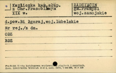 kapliczka Chrystusa Frasobliwego - słupowa, skan 1