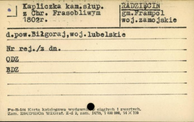 kapliczka Chrystusa Frasobliwego - słupowa, skan 1
