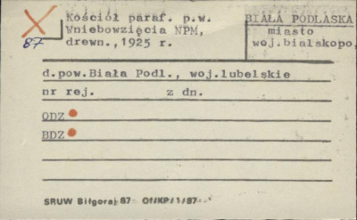 kościół par. pw. Wniebowzięcia Najświętszej Maryi Panny, skan 1