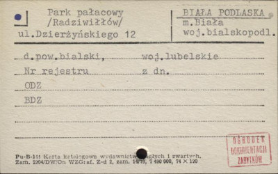 park pałacowy (Radziwiłłów), skan 1