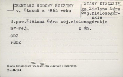 cmentarz rodowy rodziny v. Stosch, skan 1