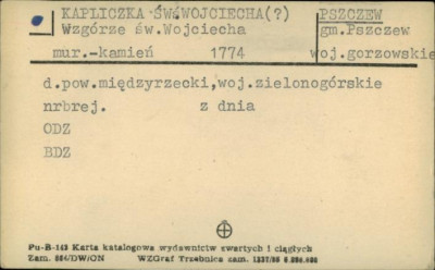 kapliczka św. Wojciecha, skan 1