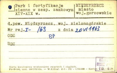 park i fortyfikacje ziemne w zesp. zamkowym, skan 1