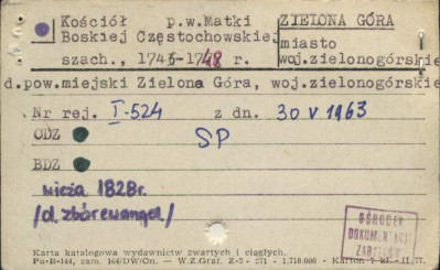 kościół pw. Matki Boskiej Częstochowskiej, skan 1
