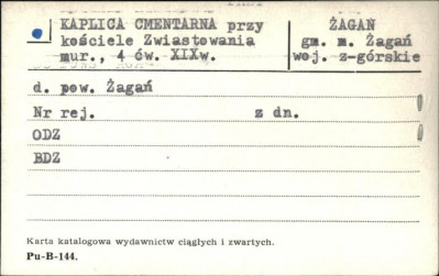 kaplica cmentarna przy kościele Zwiastowania, skan 1