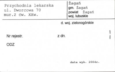 przychodnia lekarska, skan 1