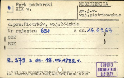 park dworski, skan 1