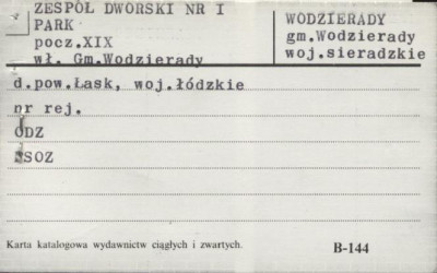 zespół dworski nr I, park, skan 1
