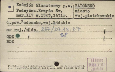 kościół franciszkanów pw. Podwyższenia Krzyża Świętego, skan 1