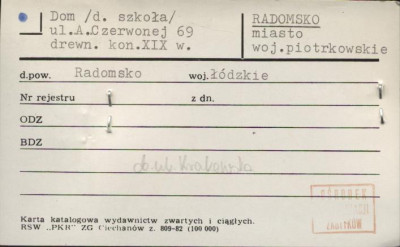 szkoła, ob. budynek mieszkalny, skan 1
