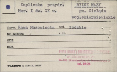 kaplica przydrożna, skan 1