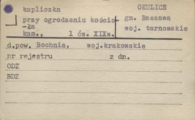 kapliczka przy ogrodzeniu kościoła, skan 1