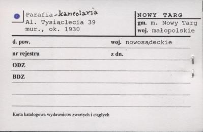 Parafia - kancelaria, skan 1