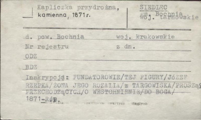 kapliczka przydrożna, skan 1