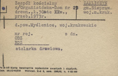 zespół kościelny, organistówka - dom, skan 1