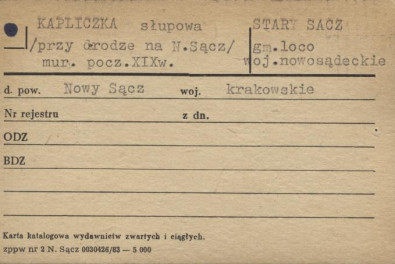 kapliczka słupowa, skan 1