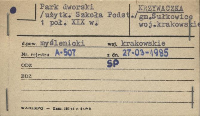 park dworski, skan 1