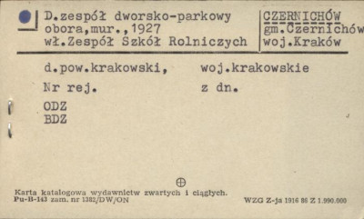 zespół dworsko-parkowy, obora, skan 1