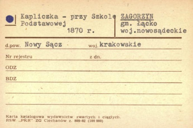 kapliczka - przy Szkole Podstawowej, skan 1