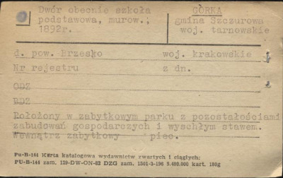 dwór, ob. szkoła podstawowa, skan 1