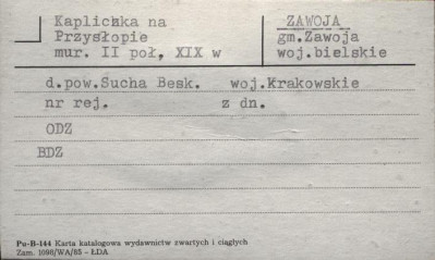 kapliczka na Przysłopie, skan 1