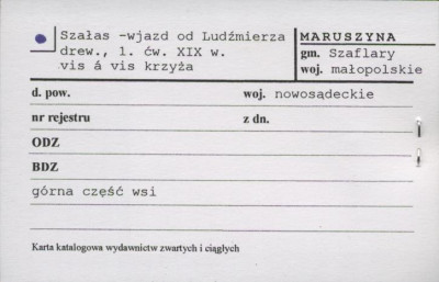 szałas - wjazd od Ludźmierza, skan 1