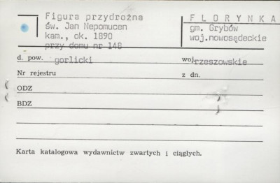 kapliczka przydrożna św. Jan Nepomucen, skan 1
