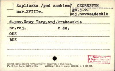 kapliczka (pod zamkiem), skan 1