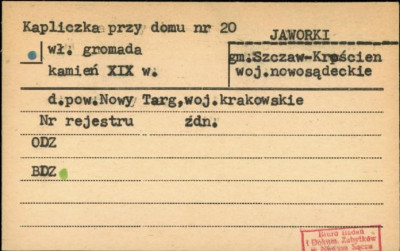kapliczka przy domu nr 20, skan 1