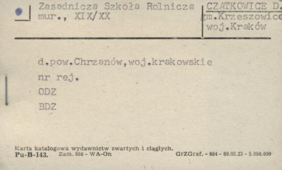 Zasadnicza Szkoła Rolnicza, skan 1