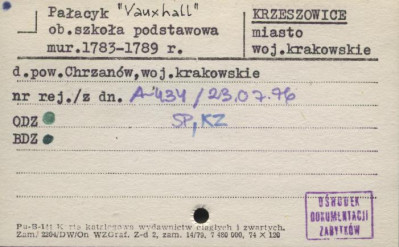 pałacyk Vauxhall ob. szkoła podstawowa, skan 1