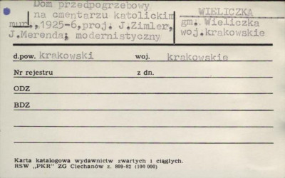 dom pogrzebowy na cmentarzu katolickim, skan 1