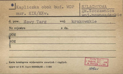 kapliczka obok bud. WOP, skan 1