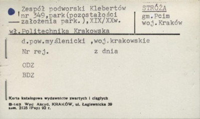 park - zespół podworski Klebertów, skan 1