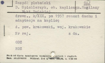 spichlerzyk, ob. kaplica, skan 1