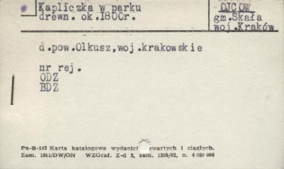 kapliczka w parku, skan 1