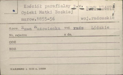 kościół parafialny pw. Opieki Matki Boskiej, skan 1