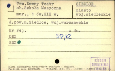 tzw. dawny teatr, ob. szkoła muzyczna, skan 1