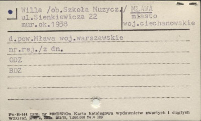 willa (ob. szkoła muzycz.), skan 1
