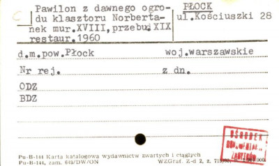 pawilon z dawnego ogrodu klasztoru norbertanek, skan 1