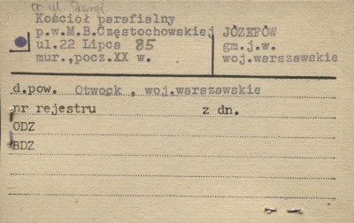 kościół parafialny pw. M. B. Częstochowskiej, skan 1