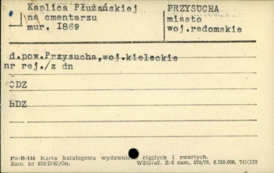 kaplica Płużańskiej na cmentarzu, skan 1